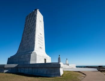 The Wright Brothers Memorial on a clear day