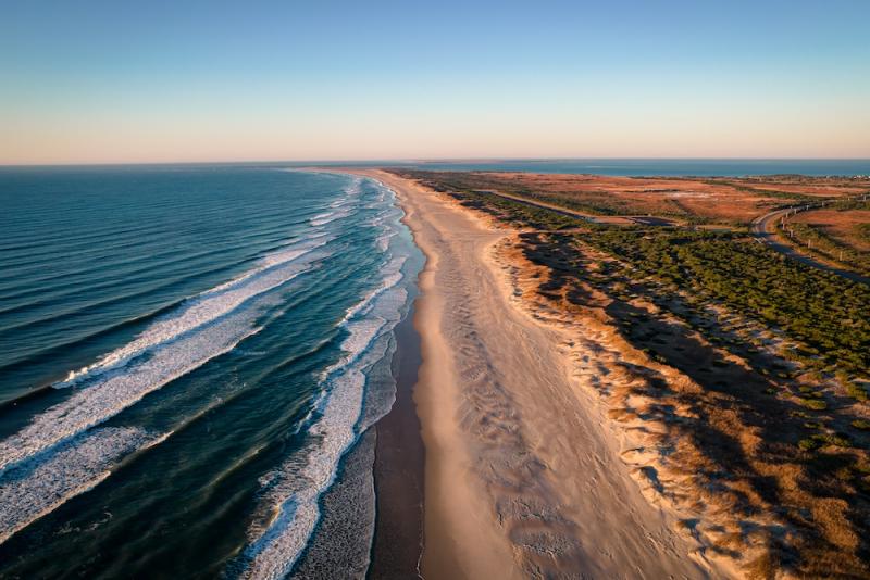 ocracoke island aerial view
